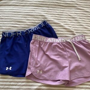 Under Armour Women’s Athletic Shorts - Lavender and Royal Blue